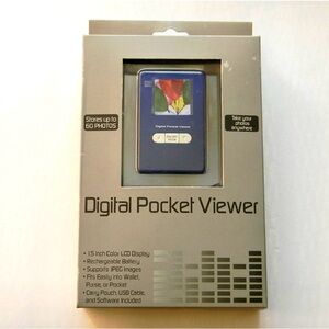 Atico Digital Pocket Photo Viewer 1.5” LCD Display Blue